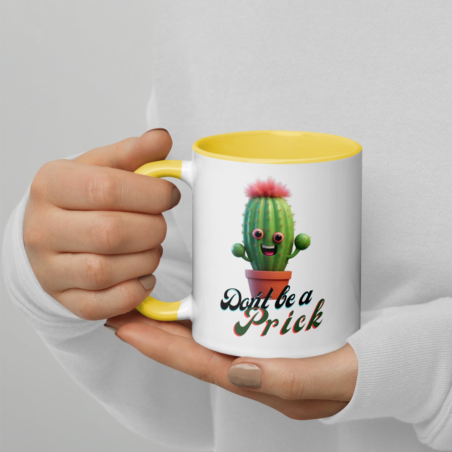 "Don't be a Prick" Mug with Color Inside