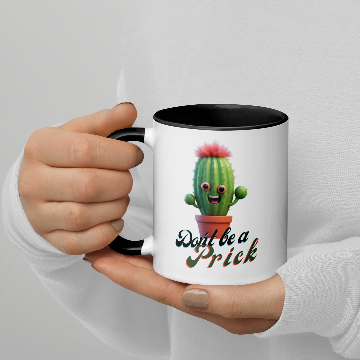 "Don't be a Prick" Mug with Color Inside