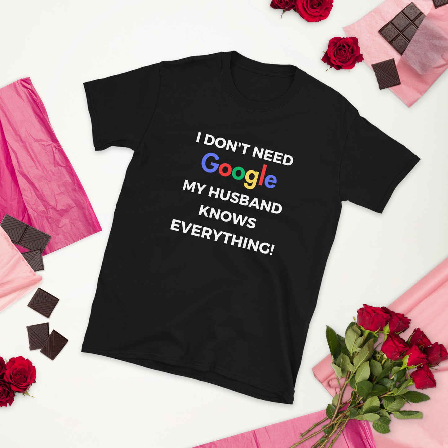 "I Don't Need Google, My (*Choose*) Knows Everything" Short-Sleeve Women's T-Shirt