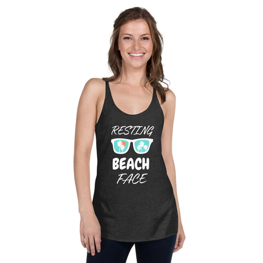 "Resting Beach Face" Women's Racerback Tank