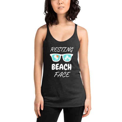 "Resting Beach Face" Women's Racerback Tank