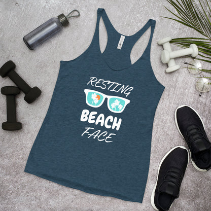 "Resting Beach Face" Women's Racerback Tank