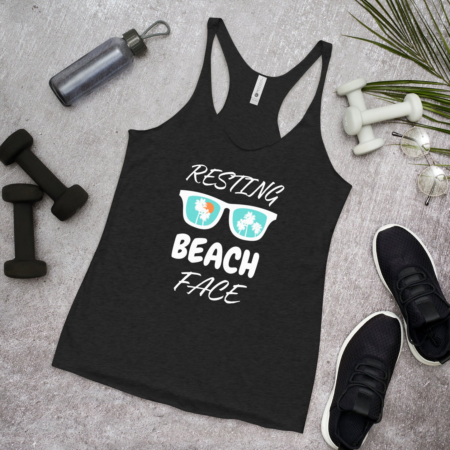 "Resting Beach Face" Women's Racerback Tank