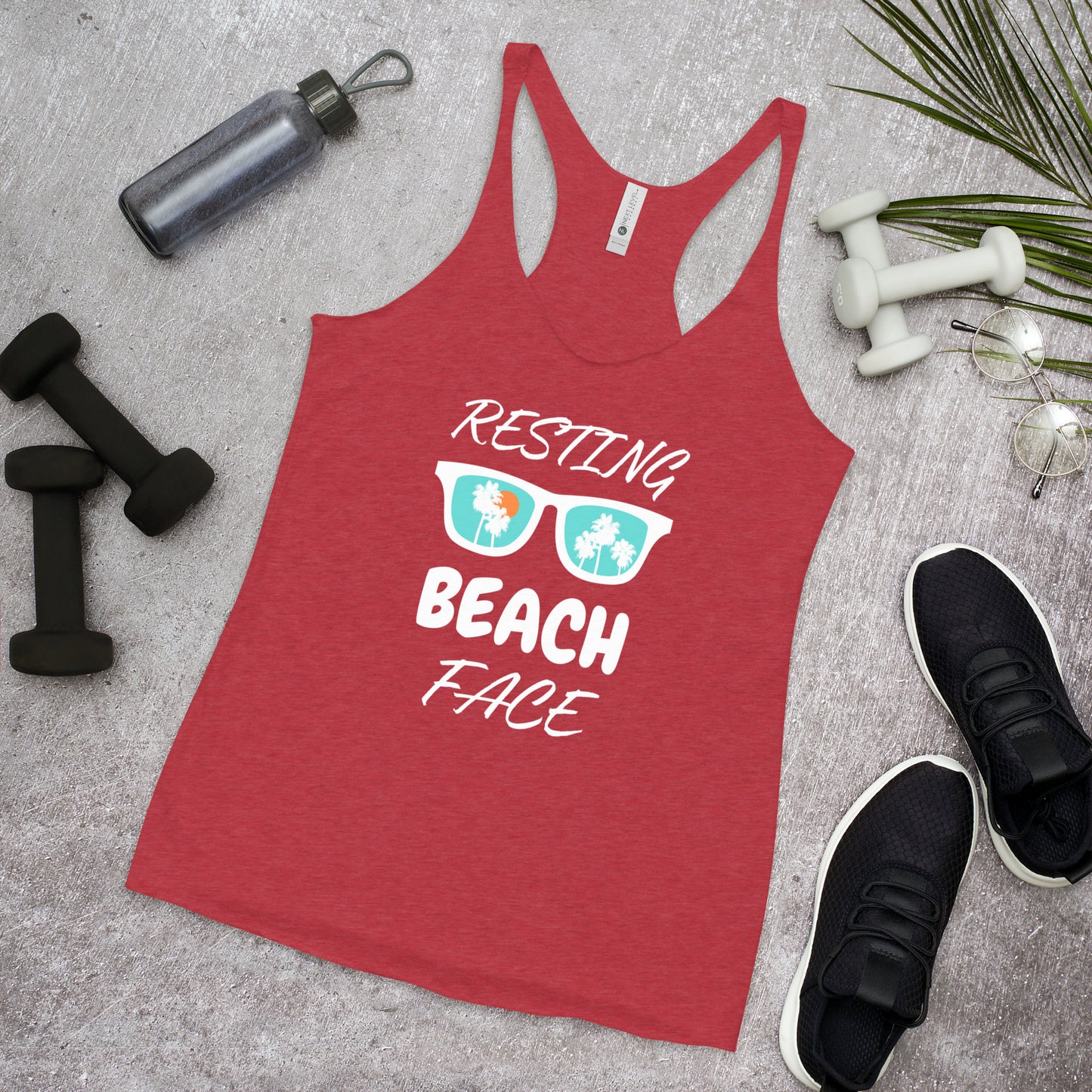 "Resting Beach Face" Women's Racerback Tank