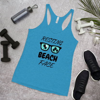 "Resting Beach Face" Women's Racerback Tank