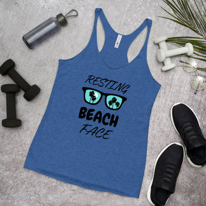 "Resting Beach Face" Women's Racerback Tank