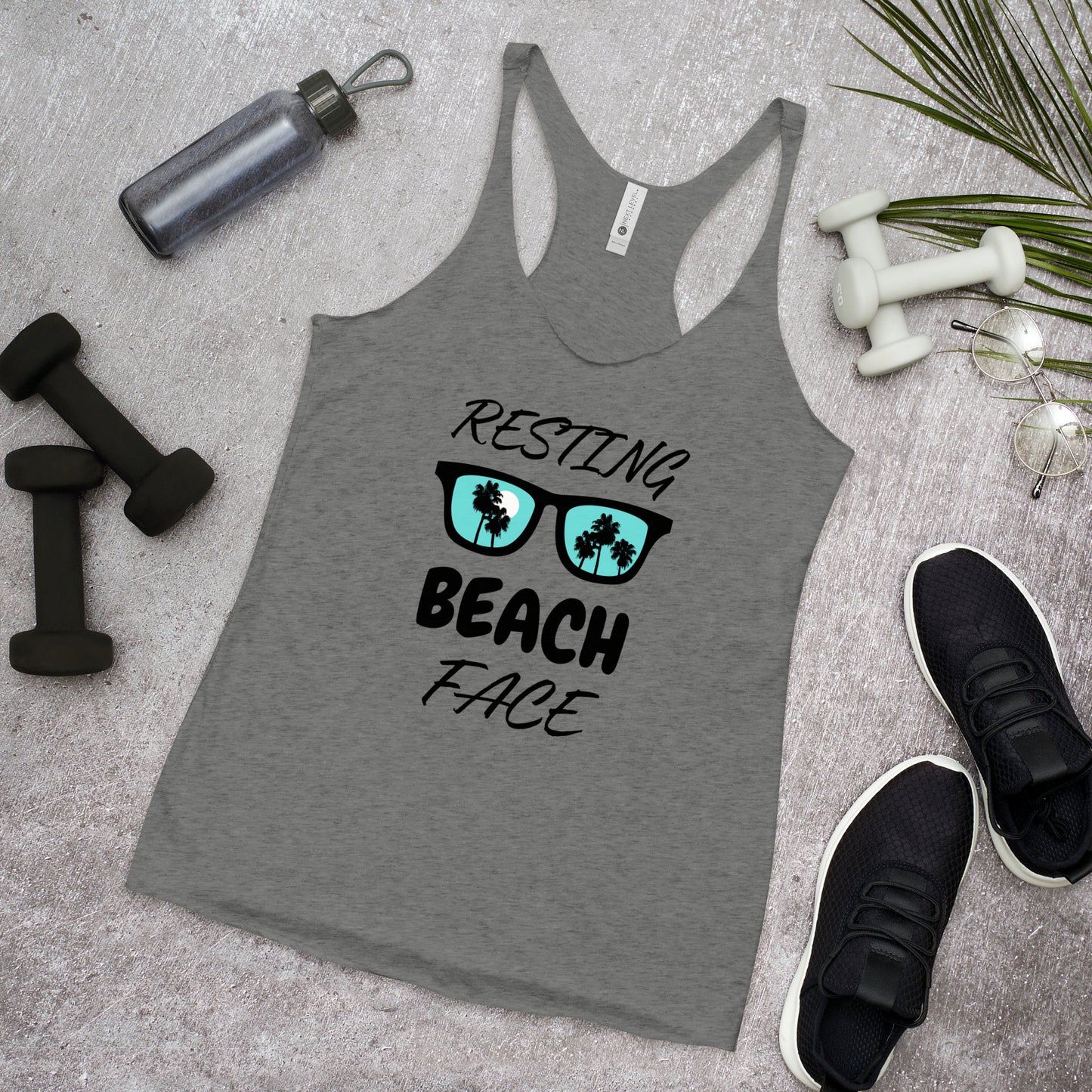 "Resting Beach Face" Women's Racerback Tank