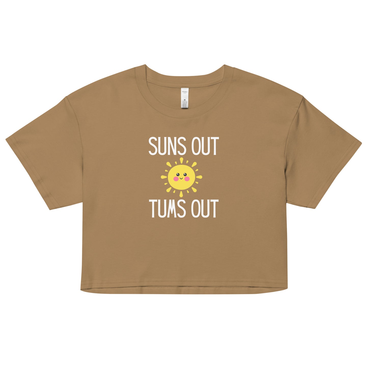 "Suns Out, Tums Out" Women’s crop top