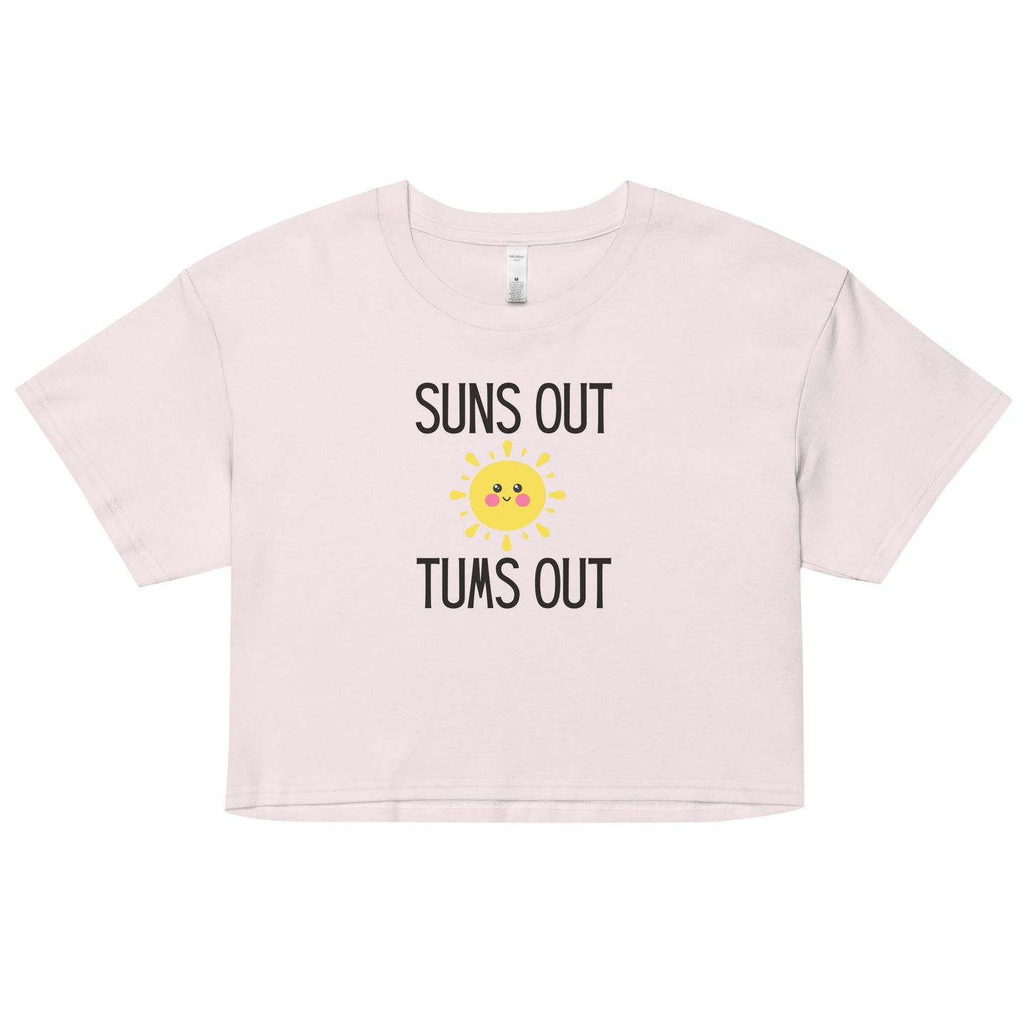 "Suns Out, Tums Out" Women’s crop top