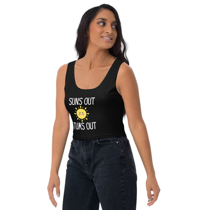 "Suns Out, Tums Out" Sleeveless Crop Top