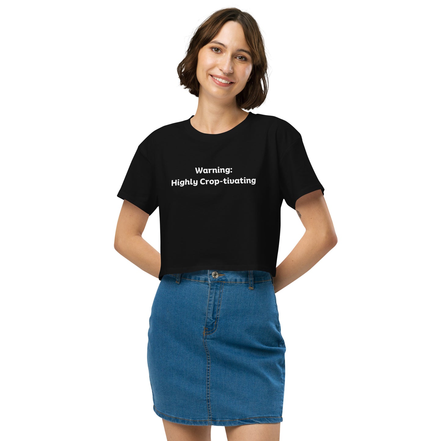 "Warning: Highly Crop-tivating" Women’s crop top