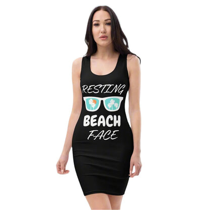 "Resting Beach Face" Sublimation Cut & Sew Dress