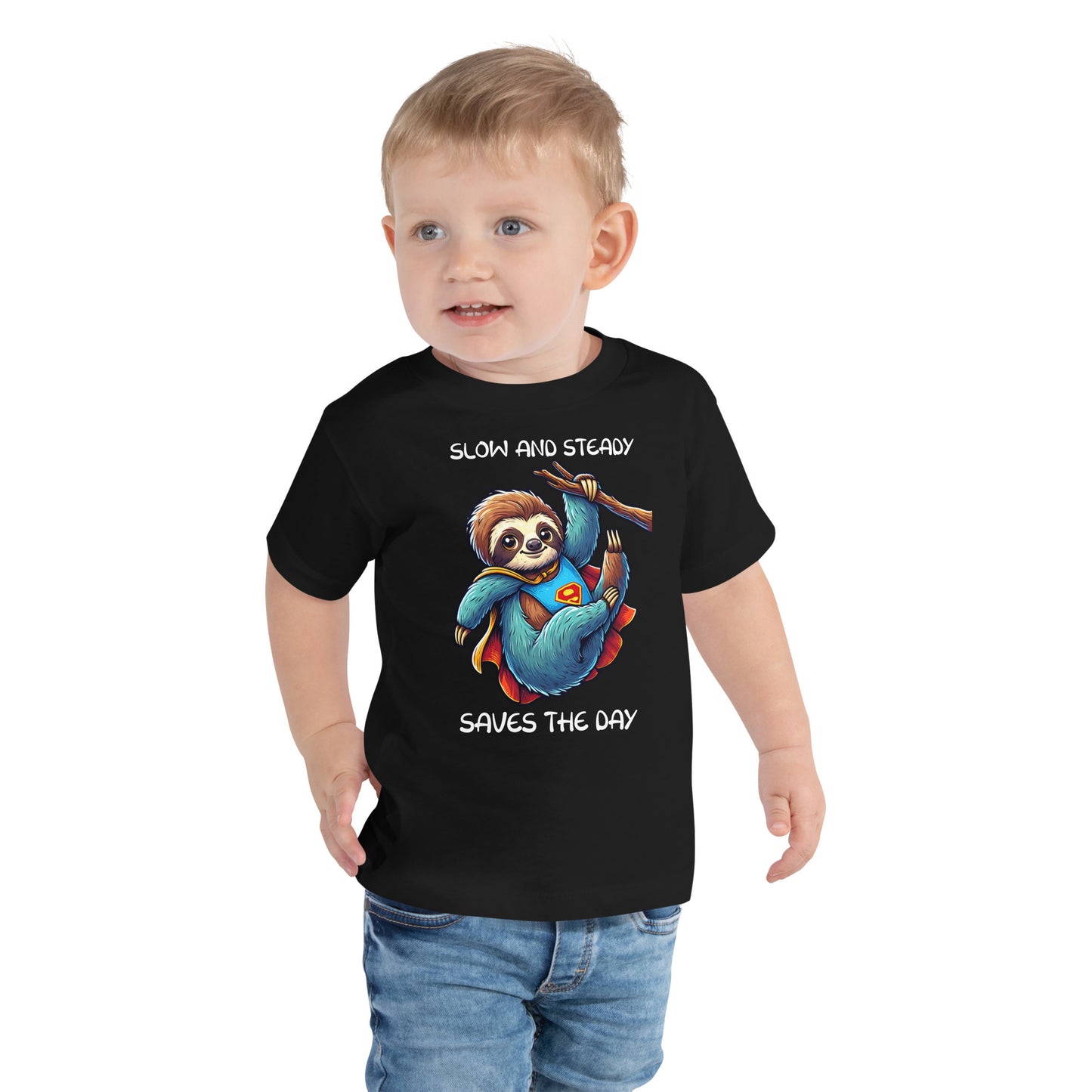 "Slow and steady saves the day" Toddler Short Sleeve Tee