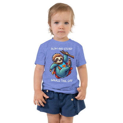 "Slow and steady saves the day" Toddler Short Sleeve Tee