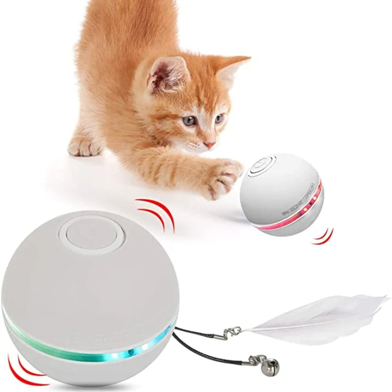 Interactive Colorful LED Ball Toy for Cats - Electric Fun!