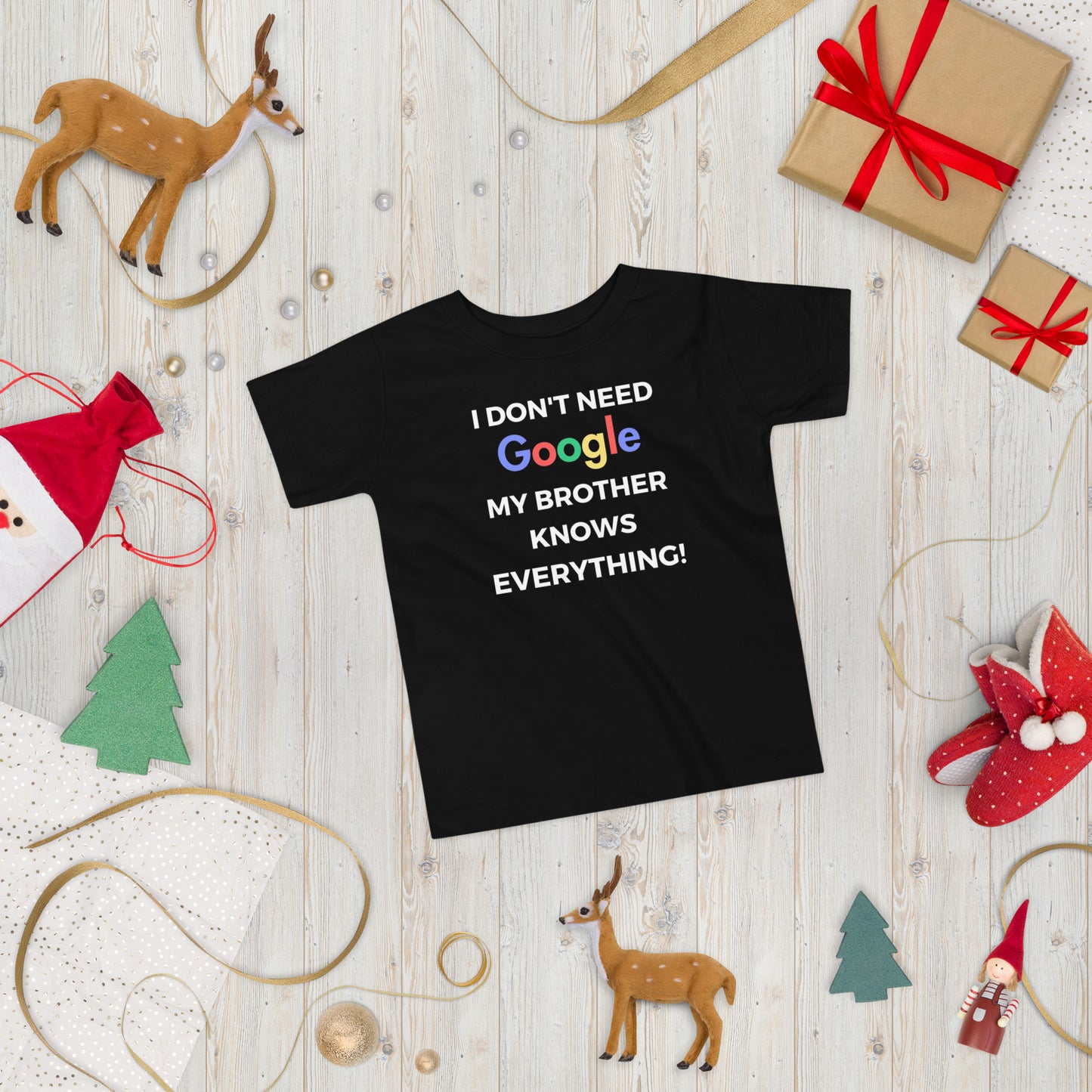 "I Don't Need Google, My (*Choose*) Knows everything" Toddler Short Sleeve Tee