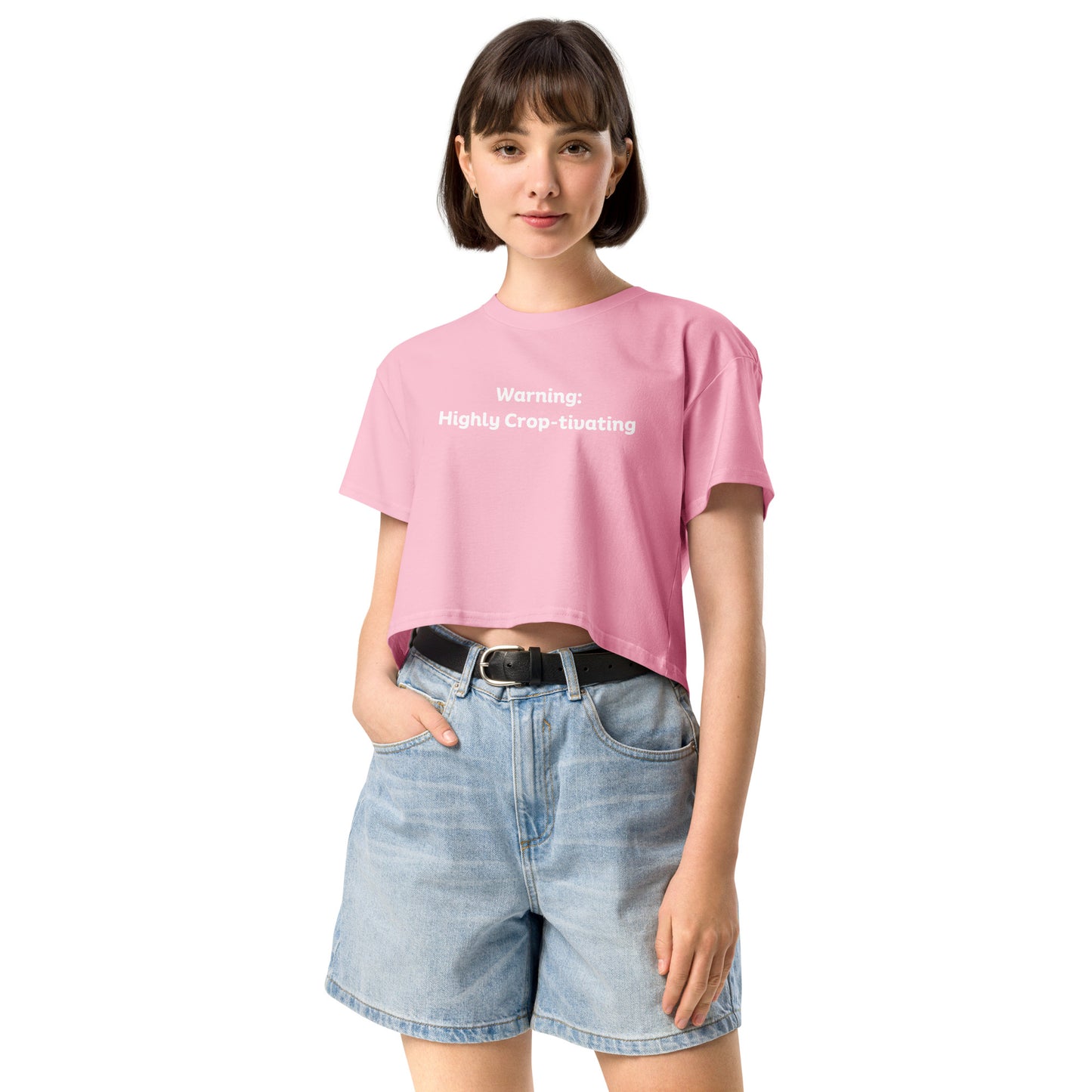 "Warning: Highly Crop-tivating" Women’s crop top