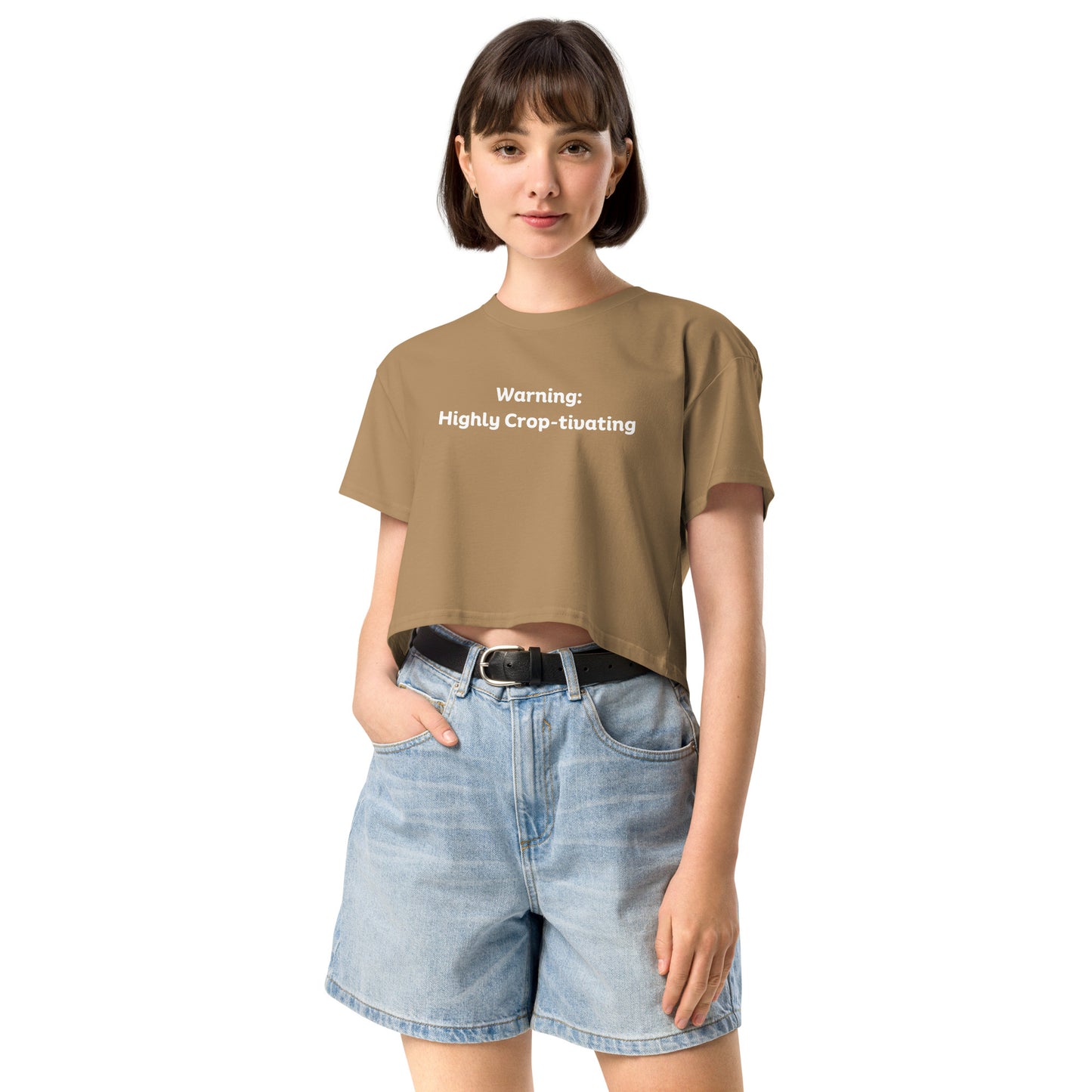 "Warning: Highly Crop-tivating" Women’s crop top