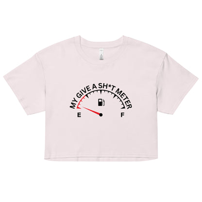 "My Give A Sh*t Meter" Women’s crop top