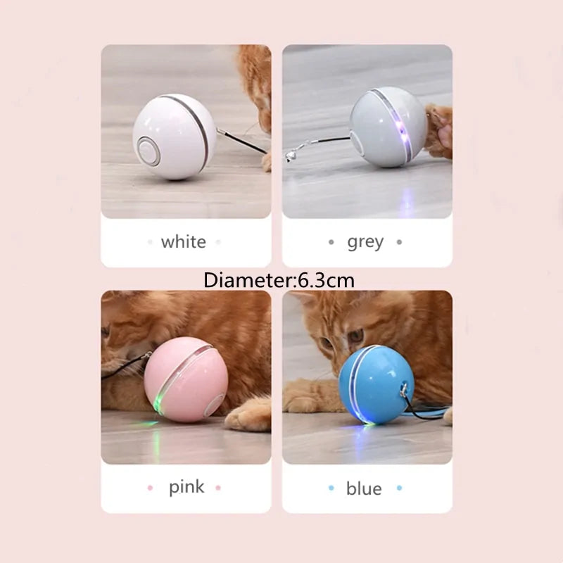 Interactive Colorful LED Ball Toy for Cats - Electric Fun!